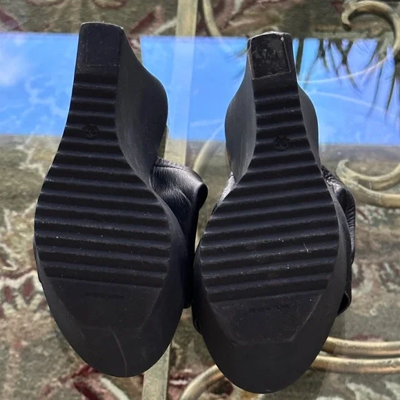 Steve Madden Black Leather Mule Slides - Picture 4 of 6